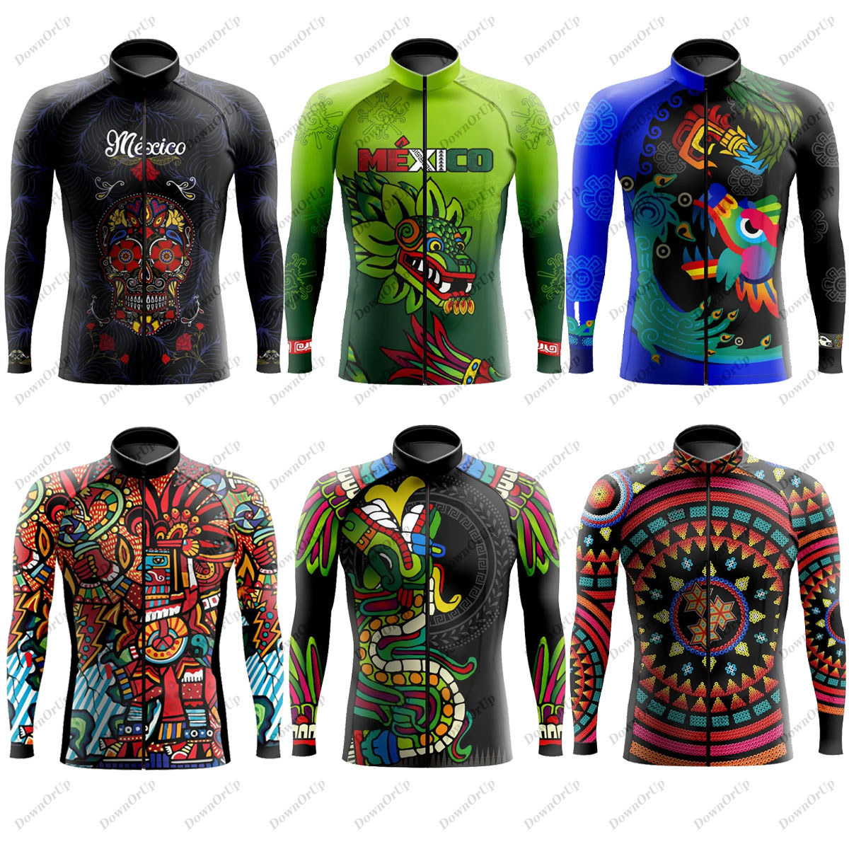 Mountain Biking New Mexico - Meksiko Aztec Jersey bersepeda pria, pakaian