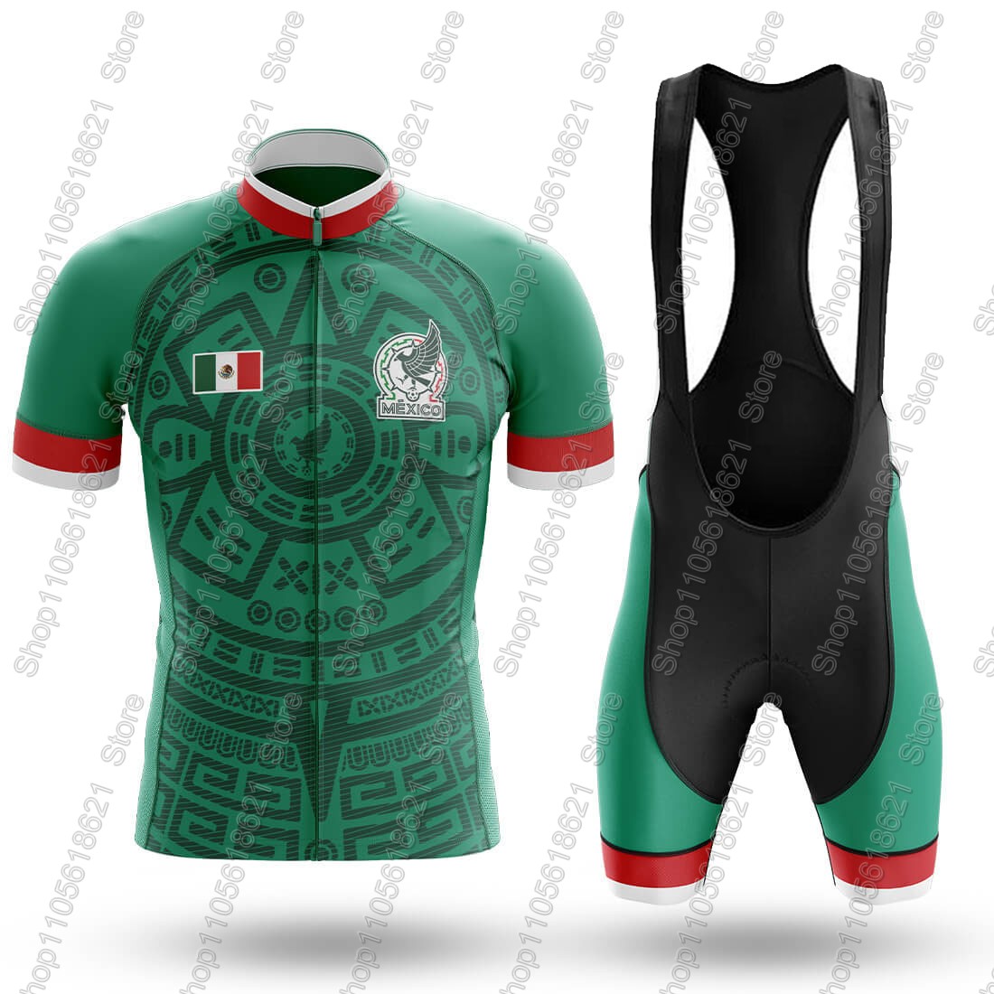 Mountain Biking New Mexico - Set Jersey Bersepeda Tim Nasional Meksiko