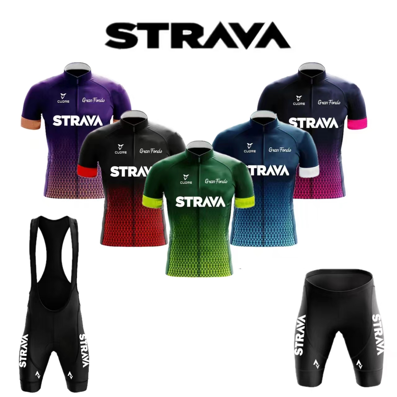 Mountain Biking Jerseys Men - Strava Set Jersey celana pendek pria,