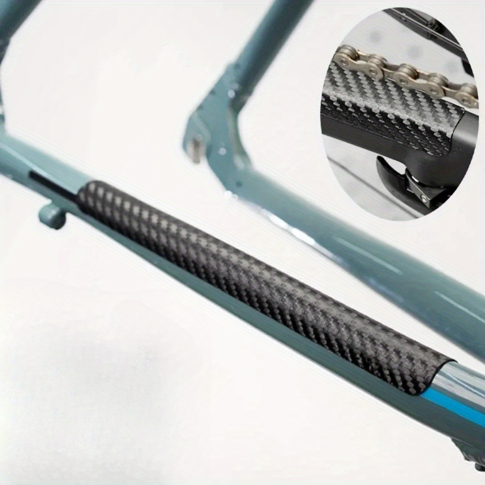 Chainstay Protector Wrap - Pelindung Rantai Sepeda Serat Karbon Hitam,