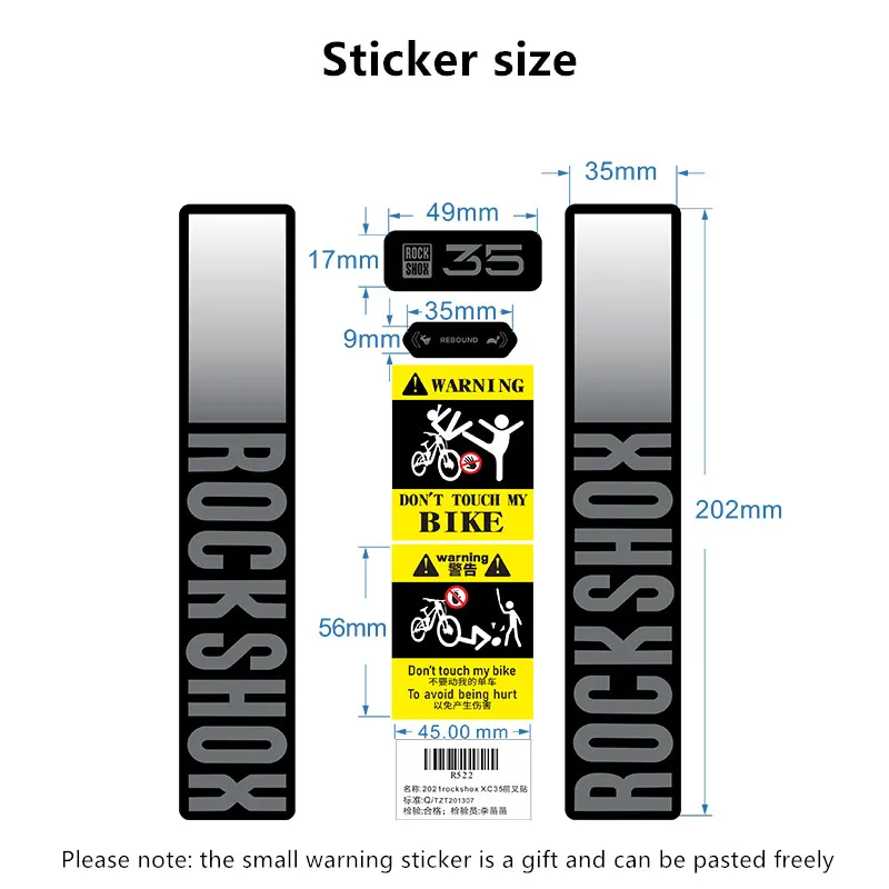 Mountain Biking Quotes - Stiker Garpu Sepeda Gunung RockShox XC35,