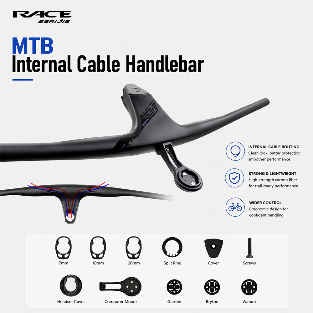 Stang MTB RACE dengan Kabel In - Mountain Biking Xc ulasan dan harga